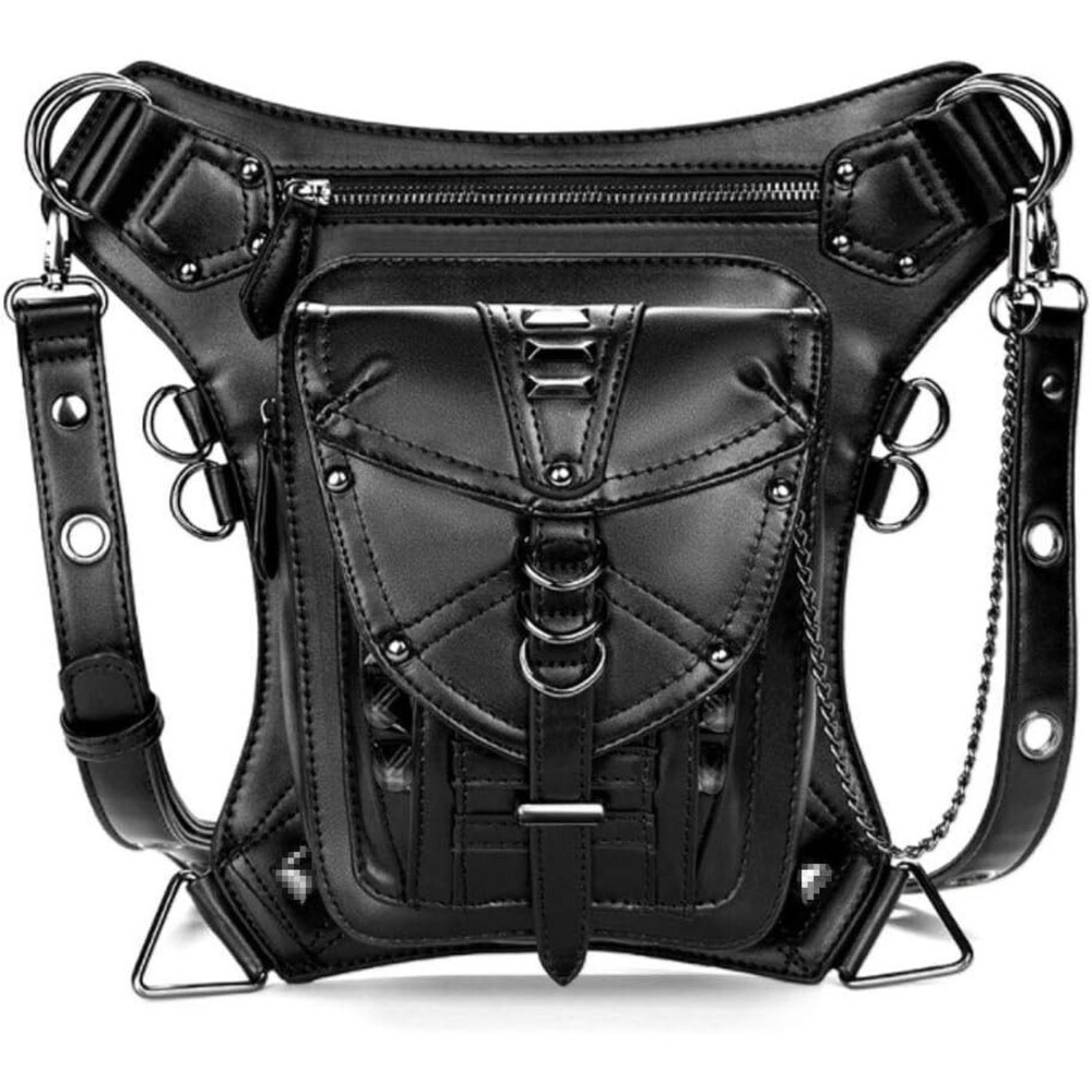 Women & Men PU Leather Waist Drop Leg, Shoulder Bag